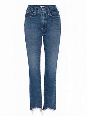Good American Good Legs High Rise Skinny Cigarette Jeans Blue Ankle 26